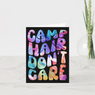 Camp Hair Dont Care Summer Camping Shirt For Girls Card
