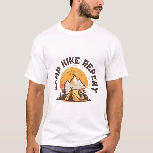 Camp Hike Repeat t_shirt