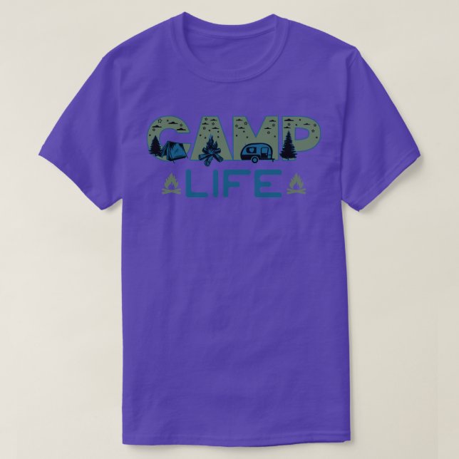 Camp Life adventure nature lover T-Shirt (Design Front)
