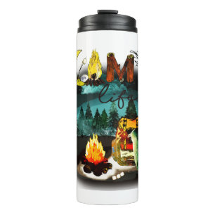 Camp Life - Camping Nature Hiking Fire Backpack Thermal Tumbler