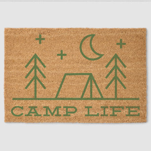 Camp Life Coir Doormat – Camping Welcome Mat, Outd Fiber Doormat