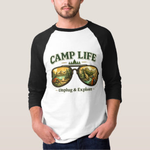 Camp Life Feels Right Raglan T-Shirt USA
