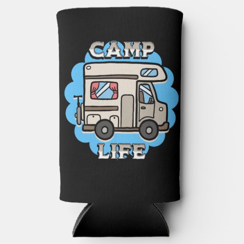 Camp Life  Retro Camper Personalized Seltzer Can Cooler