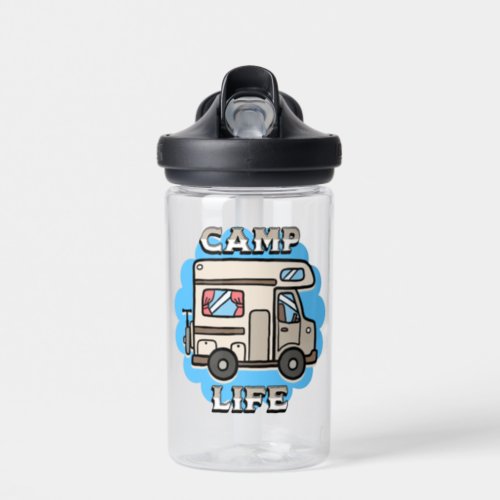 Camp Life  Retro Camper Personalized Water Bottle