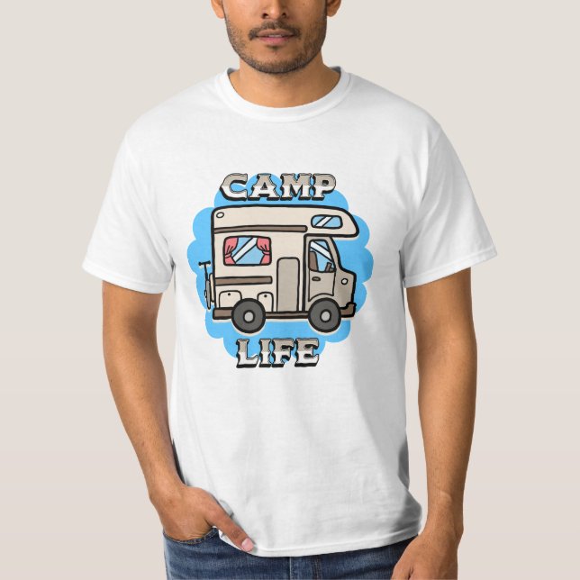 Camp Life | Retro Camper T-Shirt (Front)