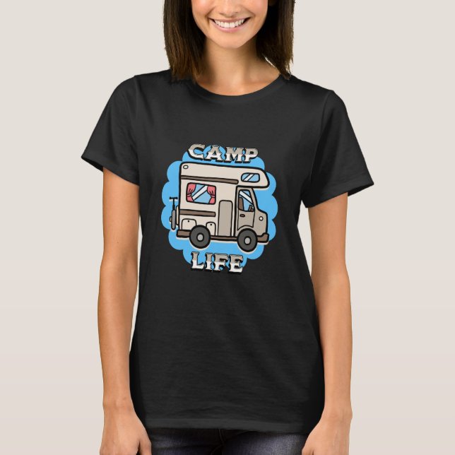 Camp Life | Retro Camper T-Shirt (Front)