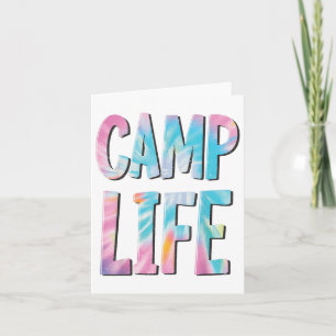 Camp Life Tie-die Summer Top For Girls Summer Camp Card