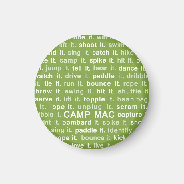 Camp Mac Magnet (Green Do It) (Front)