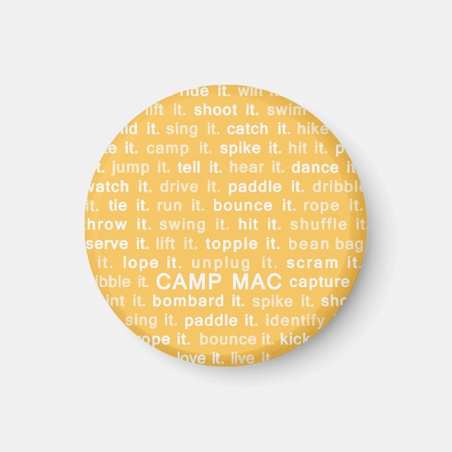 Camp Mac Magnet (Yellow Do It) (Front)