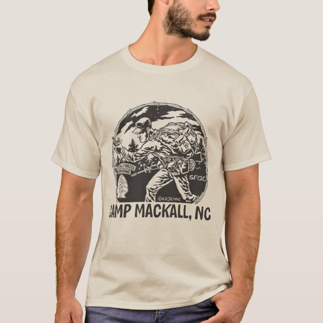 'Camp Mackall' - long tab - front T-Shirt (Front)