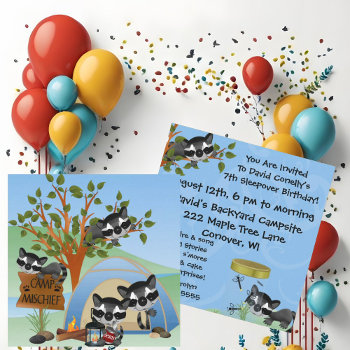 Camp Mischief Birthday Invitation by kids_birthdays at Zazzle