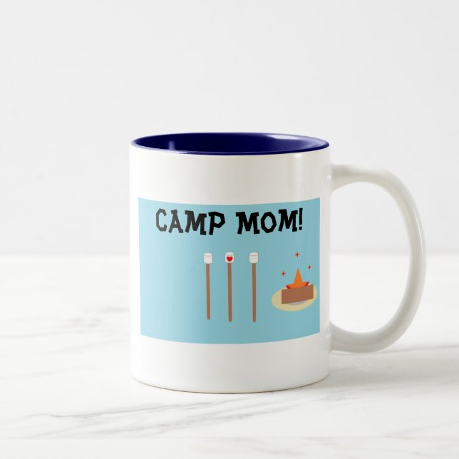 Camp Mom! Two-Tone Coffee Mug (Right)