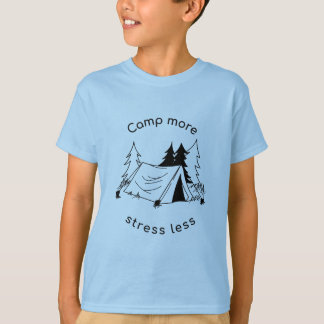 Camp more stress less basic Tri-Blend Shirt 