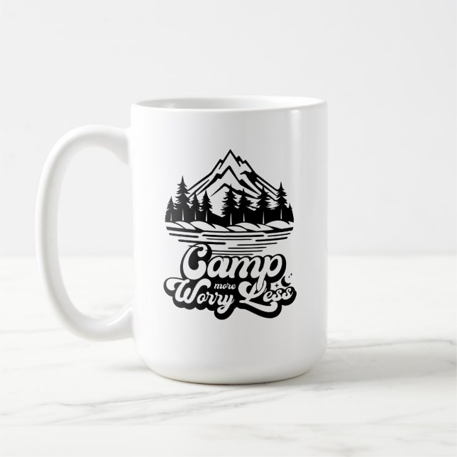 Camp More Worry Less  Coffee Mug (Left)