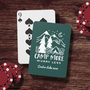 Camp More, Worry Less Custom Camping Poker Cards