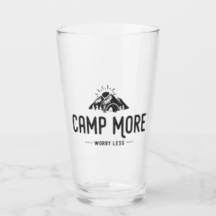 Camp More Worry Less Glass
