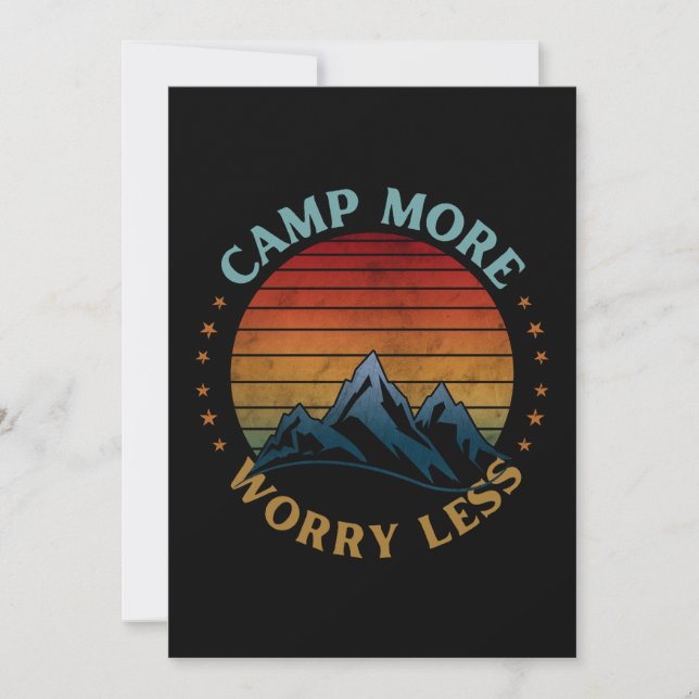 CAMP MORE WORRY LESS INVITATION (Front)