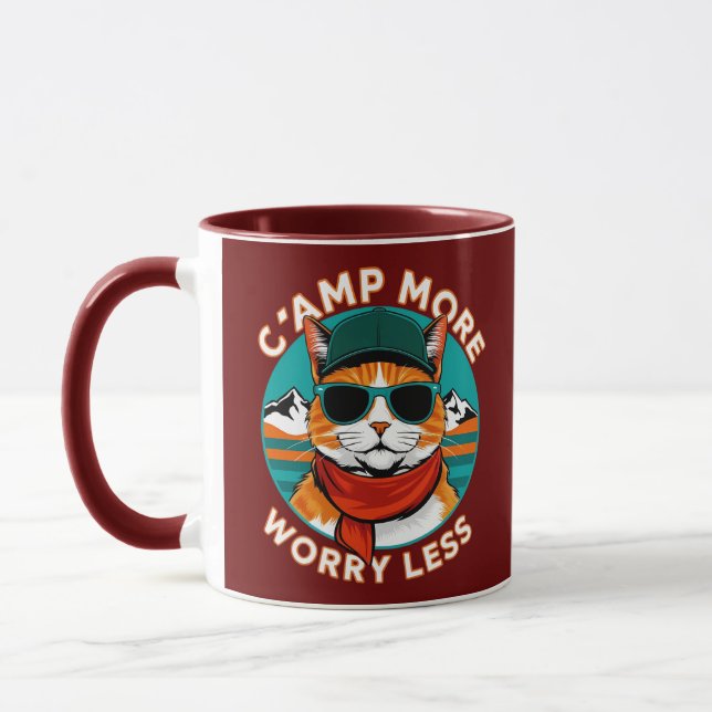 Camp More Worry Less Mug (Left)