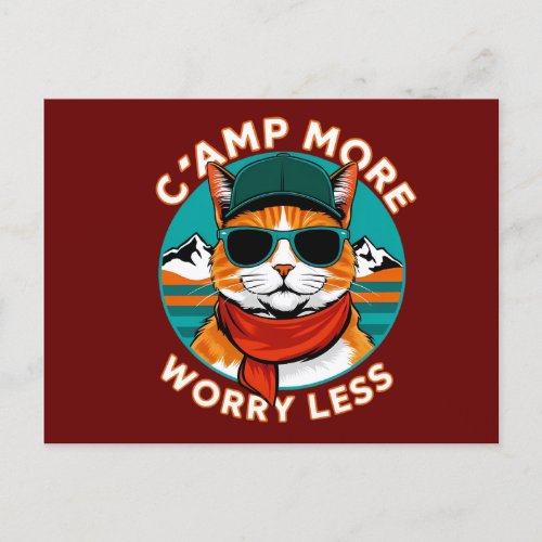 Camp More Worry Less Postcard