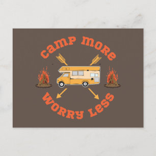 Camp More worry Less Postcard