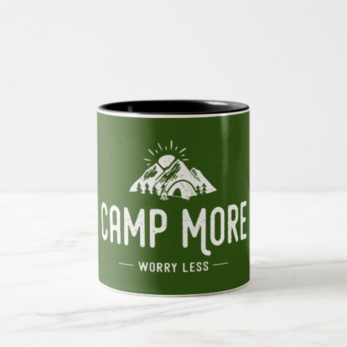 Camp More Worry Less Two_Tone Coffee Mug