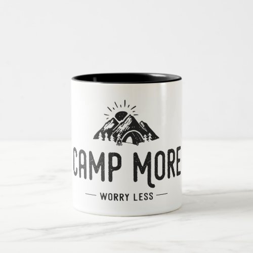 Camp More Worry Less Two_Tone Coffee Mug