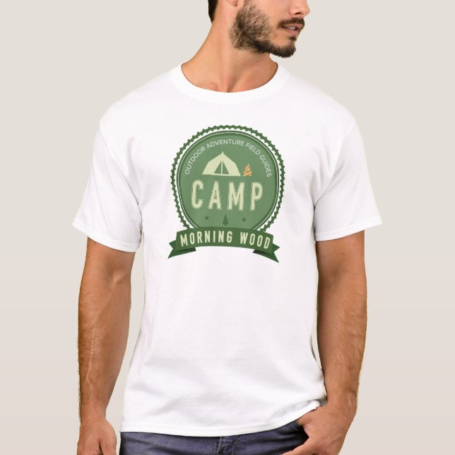 CAMP MORNING WOOD White T-Shirt (Front)