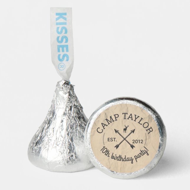 Camp Name Logo Birthday Party Hershey®'s Kisses® (Front)