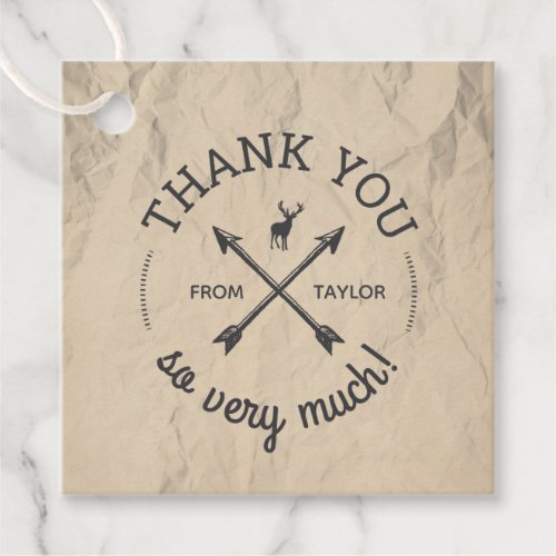 Camp Name Postcard Birthday Party Thank You Favor Tags