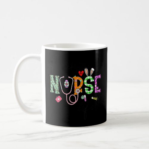 Camp Nurse Bunny Nurse Funny Egg Easter Day Floral Coffee Mug