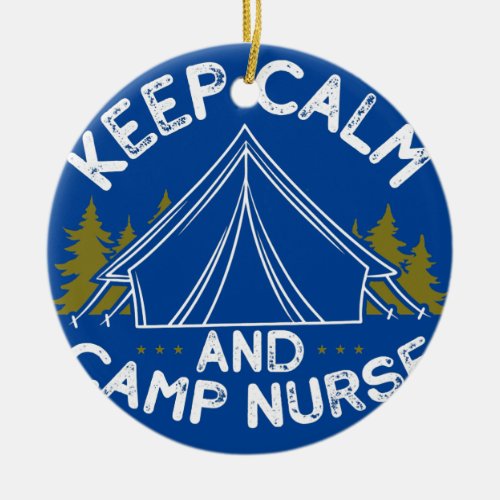 Camp Nurse Camp Hospital Staff Healthcare Summer Ceramic Ornament