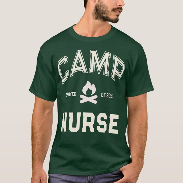 CAMP NURSE Medical Staff 2021 Campground Crew T-Shirt (Front)