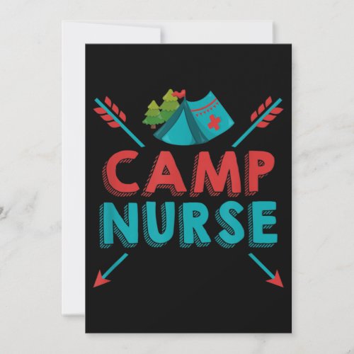 Camp Nurse Nursing RN Appreciation Camping Invitation
