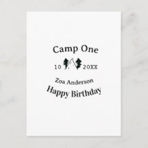 Camp one happy birthday name date campingadventure