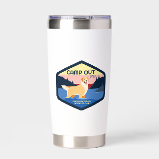 Camp Out 2025 Golden Travel Mug Insulated Tumbler