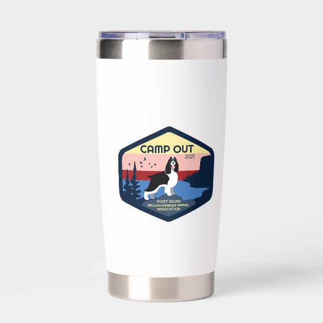 Camp Out 2025 Springer Travel Mug Insulated Tumbler (Front)