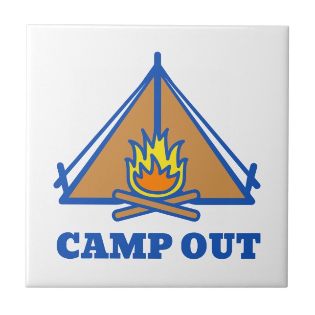 Camp out ceramic tile (Front)
