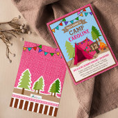 Camp Out Glamping Birthday Party Invitation
