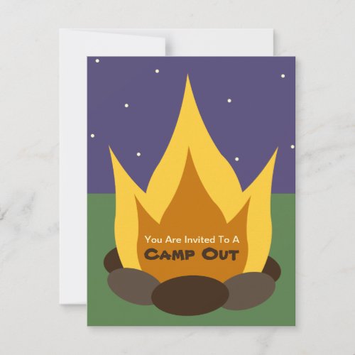 Camp Out Invitation _ Camp Fire