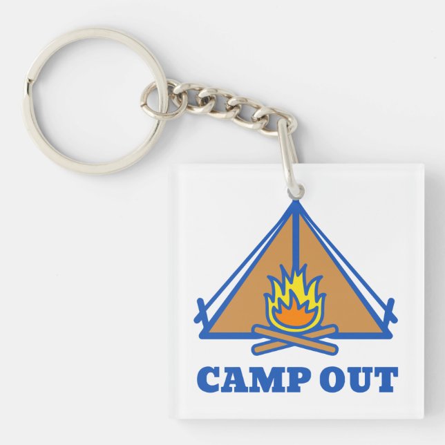 Camp out keychain (Front)