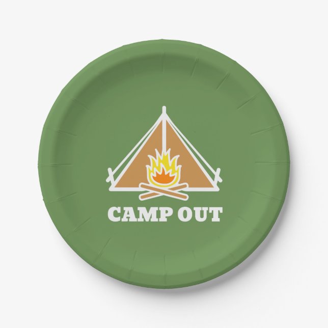Camp out paper plates (Front)