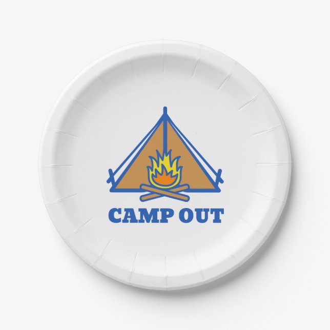 Camp out paper plates (Front)