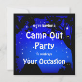 Camp Out Party Invitation (Front)