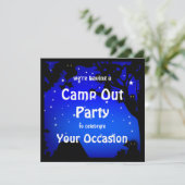 Camp Out Party Invitation (Standing Front)
