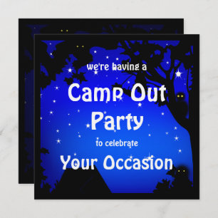 Camp Out Party Invitation