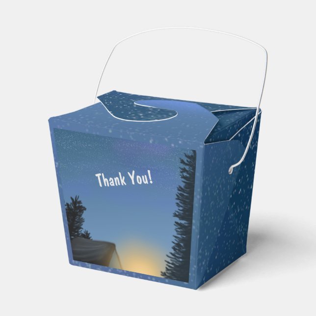 Camp Out Starry Night Favor Boxes (Front Side)