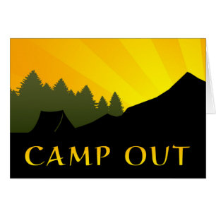 Camp Out Sunset Scene