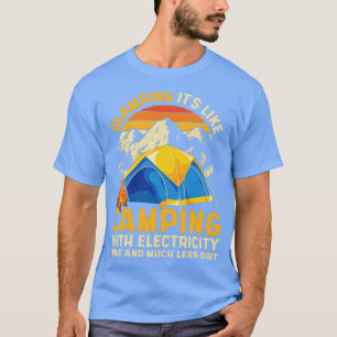 Camp Outdoor Glamping Nature Camper Retro Camping T-Shirt
