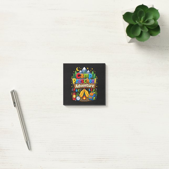 Camp Preschool Adventure Back to School First Day Post-it Notes (Office)
