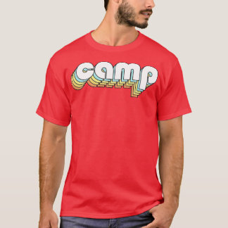 Camp Retro Rainbow Typography Faded Style T-Shirt